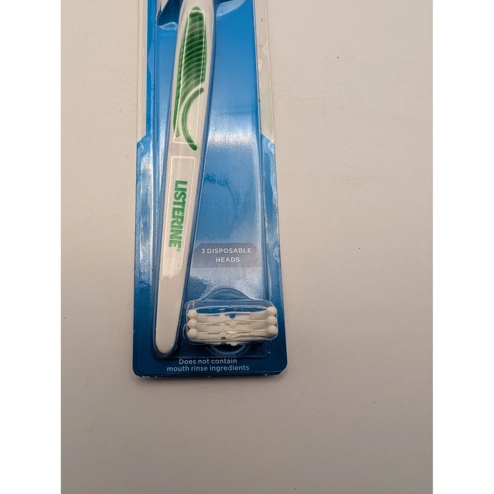 Listerine Ultraclean Access Flosser Starter Pack White Green Handle 3 Heads NEW